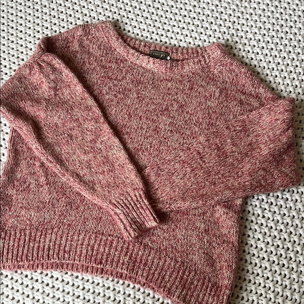 JCREW Women's Pink Marbled Sweater Holiday Collection XS Point Sur